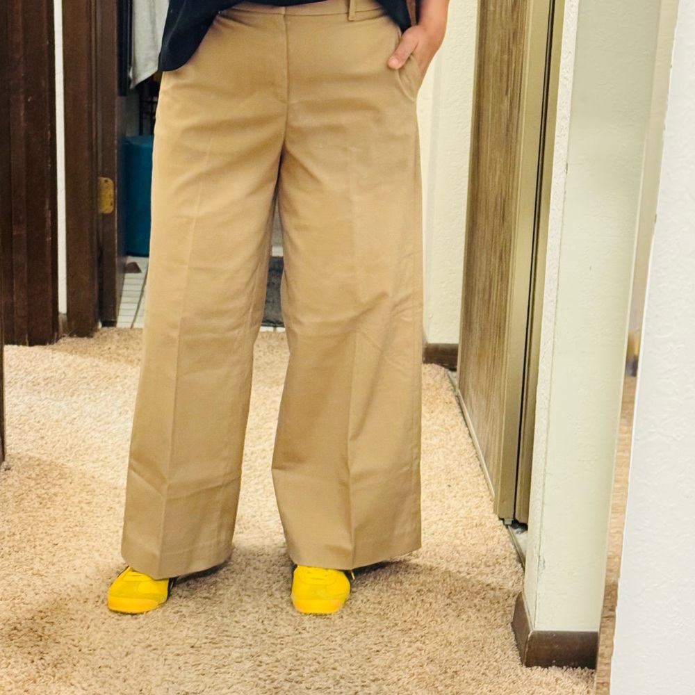 Uniqlo Tan Wide Leg Pants